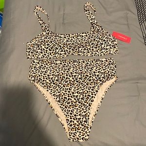 Ribbed Bikini Bralette Top & Cheeky High Waisted Bottom👙